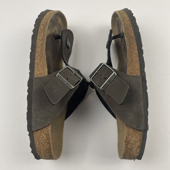Birkenstock Gizeh Sandals Women’s 41 Size US 10-10.5 Brown Birko-Flor Thong - Picture 7 of 10